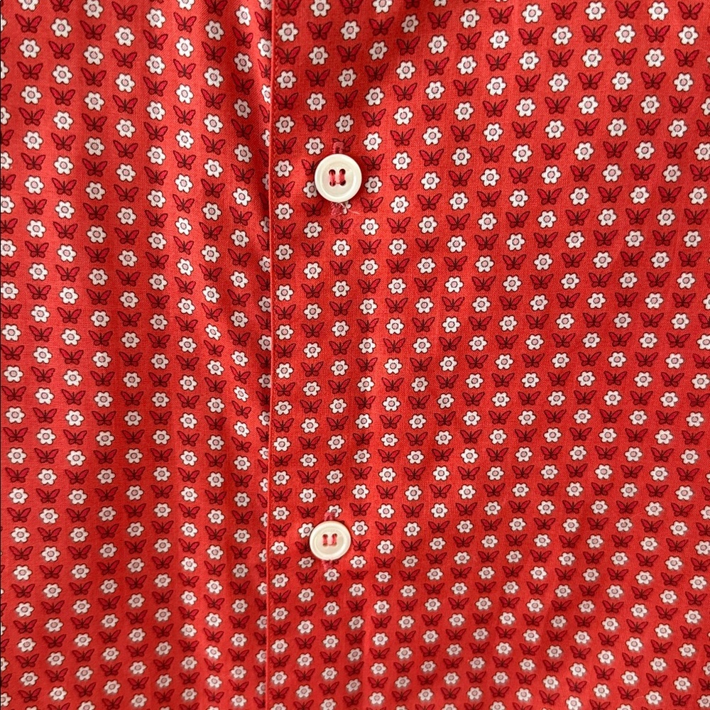 Authentic Vintage Salvatore Ferragamo 
Floral Print Cotton Button Front Shirt - Picture 5 of 11